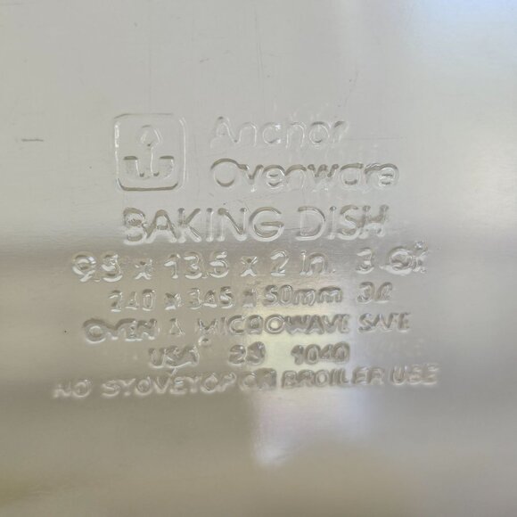 Anchor Hocking Harvest Amber Rectangular Baking Dish 13.5" brown glass 3qt scuff - Picture 7 of 10